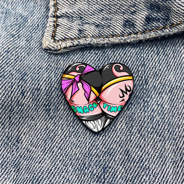 Cartoon Style Color Block Alloy Printing Unisex Brooches