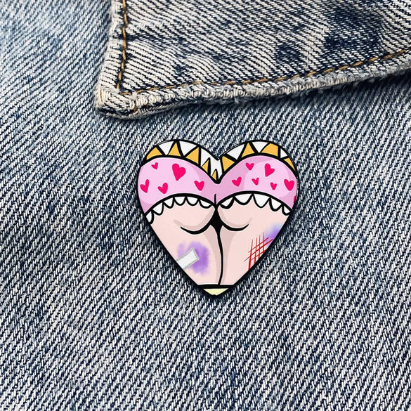 Cartoon Style Color Block Alloy Printing Unisex Brooches