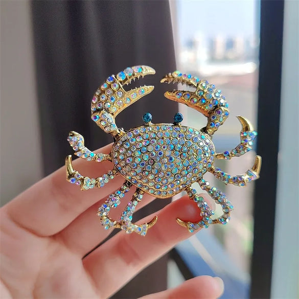 Cartoon Style Crab Alloy Plating Women'S Brooches