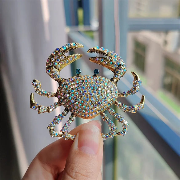 Cartoon Style Crab Alloy Plating Women'S Brooches