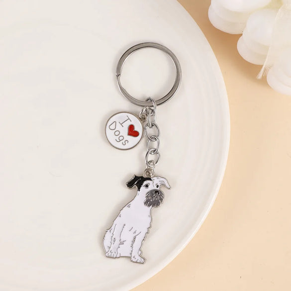 Cartoon Style Cute Dog Paw Print Metal Bag Pendant Keychain