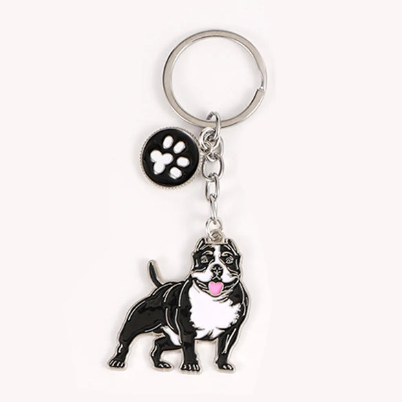 Cartoon Style Cute Dog Paw Print Metal Bag Pendant Keychain