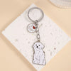 Cartoon Style Cute Dog Paw Print Metal Bag Pendant Keychain