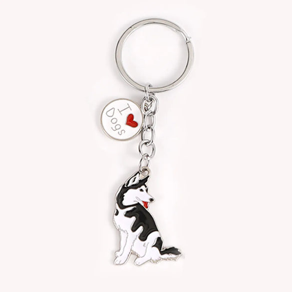 Cartoon Style Cute Dog Paw Print Metal Bag Pendant Keychain