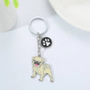 Cartoon Style Cute Dog Paw Print Metal Bag Pendant Keychain