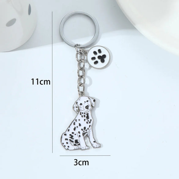 Cartoon Style Cute Dog Paw Print Metal Bag Pendant Keychain