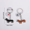Cartoon Style Cute Letter Dog Paw Print Metal Bag Pendant Keychain