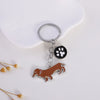 Cartoon Style Cute Letter Dog Paw Print Metal Bag Pendant Keychain