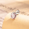 Cartoon Style Heart Shaped Metal Cartilage Piercing Ear Bone Nails Inlaid With Zircon And Diamonds