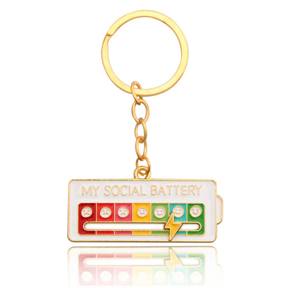 Cartoon Style Letter Color Block Alloy Unisex Keychain