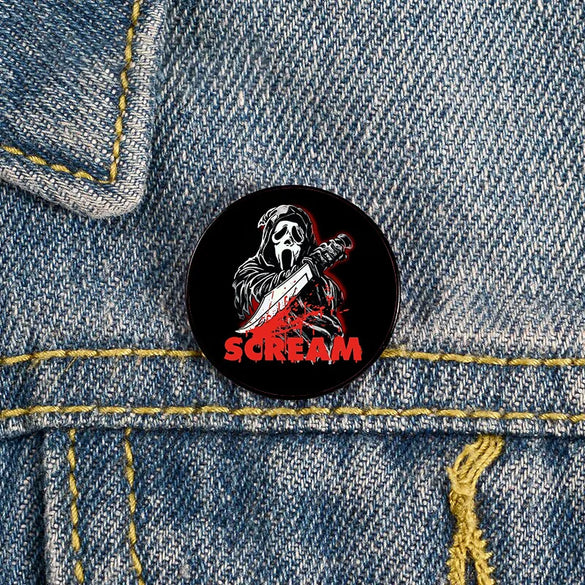 Cartoon Style Pumpkin Cartoon Ghost Mixed Materials Printing Unisex Brooches