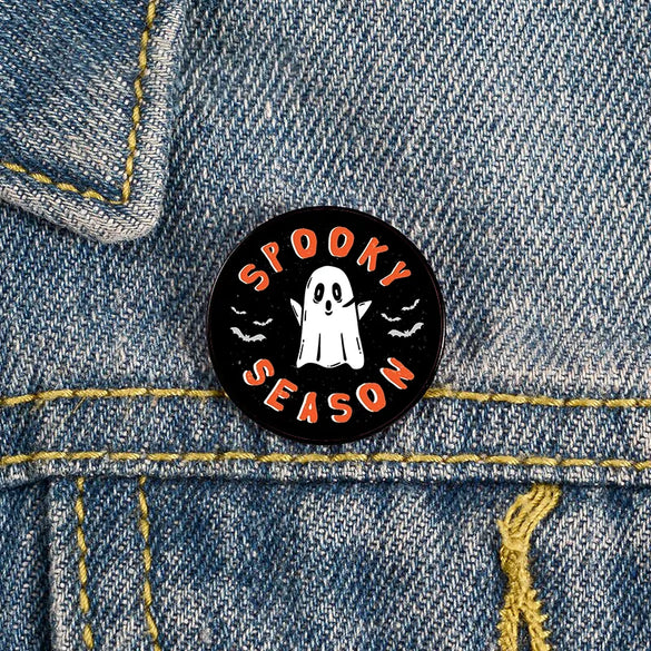 Cartoon Style Pumpkin Cartoon Ghost Mixed Materials Printing Unisex Brooches