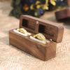 Carved Wooden Wedding Ring Box With Magnetic Closure Linen And Flannel Lined Jewelry Box For Proposal Ceremony And Ring Exchange