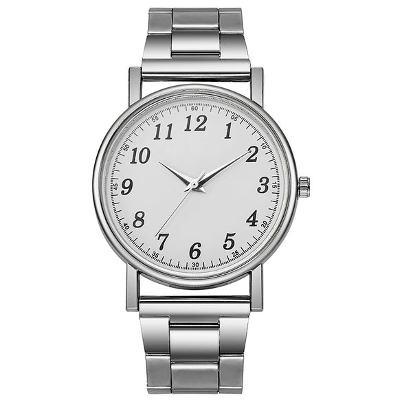 Casual Allmatch Quartz Watch With Iron Band And Round Dial For Students