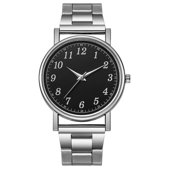 Casual Allmatch Quartz Watch With Iron Band And Round Dial For Students
