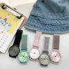 Casual Alloy Case Round Dial Pointer Watch With Pin Buckle For Women And Men