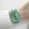 Casual Alloy Case Round Dial Pointer Watch With Pin Buckle For Women And Men