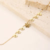 Casual Basic Geometric Flower Stainless Steel 18K Gold Plated Bracelets In Bulk