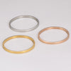 Casual Basic Korean Style Lingge 304 Stainless Steel 18K Gold Plated Rose Gold Plated Bangle In Bulk