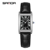 Casual Belt Quartz Watch Retro Style Square Shape For Men And Women Alloy Alloy Case Stainless Steel Buckle