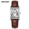 Casual Belt Quartz Watch Retro Style Square Shape For Men And Women Alloy Alloy Case Stainless Steel Buckle