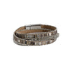 Casual Bohemian Geometric Pu Leather Alloy Plating Inlay Rhinestones Women'S Bracelets