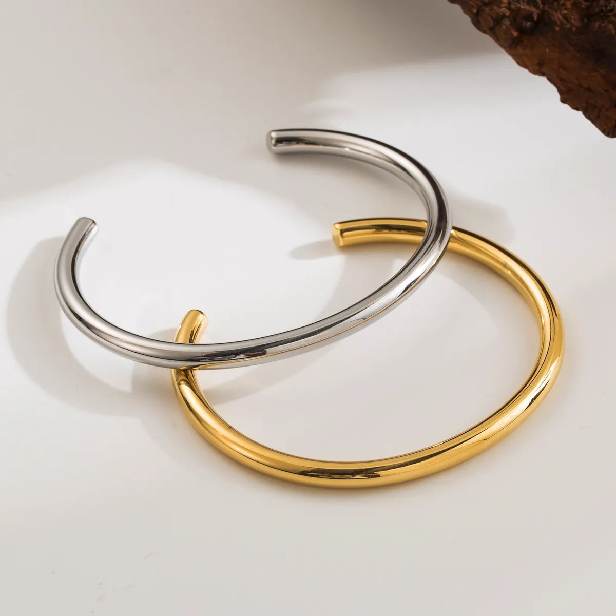 Casual Classic Style Commute Solid Color 304 Stainless Steel 14K Gold ...