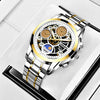Casual Color Block Buckle Quartz Men'S Watches
