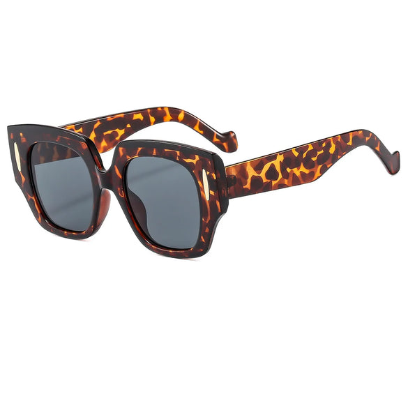Casual Color Block Solid Color Pc Square Full Frame Women'S Sunglasses