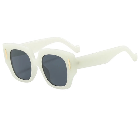 Casual Color Block Solid Color Pc Square Full Frame Women'S Sunglasses