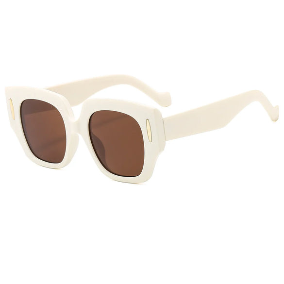 Casual Color Block Solid Color Pc Square Full Frame Women'S Sunglasses