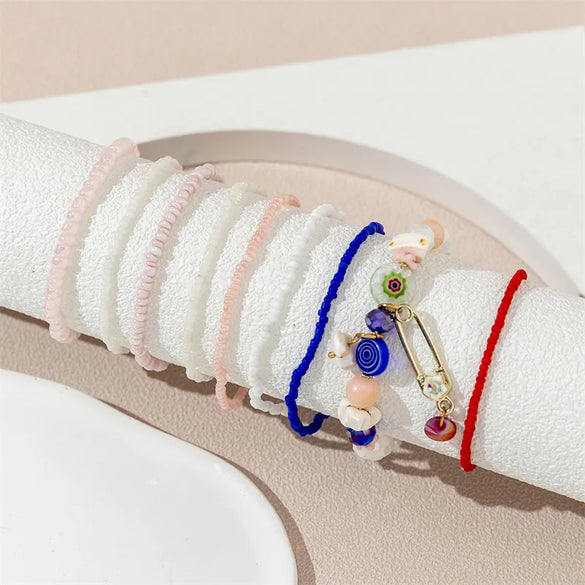 Casual Commute Animal Ball Flower CCB Alloy Glass Wholesale Bracelets