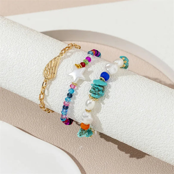 Casual Commute Animal Ball Flower CCB Alloy Glass Wholesale Bracelets