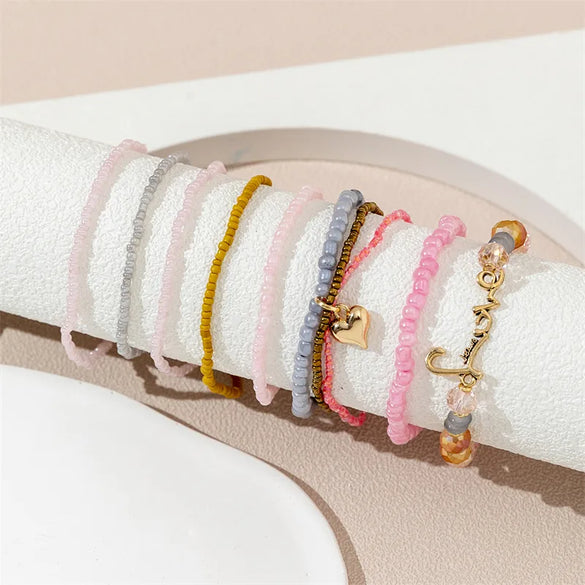 Casual Commute Animal Ball Flower CCB Alloy Glass Wholesale Bracelets