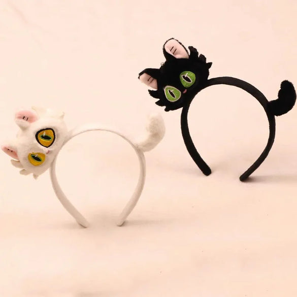 Women'S Casual Cute Cat Flannel Hair Band