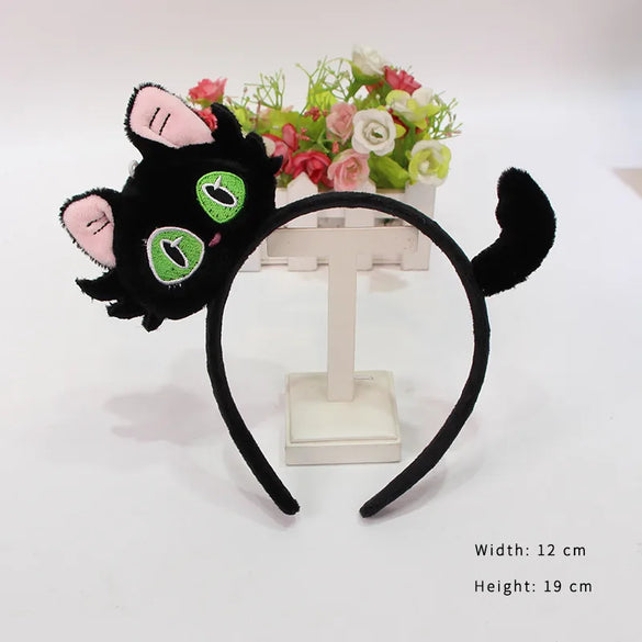 Women'S Casual Cute Cat Flannel Hair Band