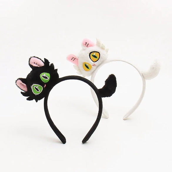 Women'S Casual Cute Cat Flannel Hair Band