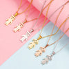 Wholesale Jewelry Casual Cute Human Customization Laser Engraving Stainless Steel 18K Gold Plated Polishing Plating Pendant Necklace Cable Chain