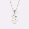Wholesale Jewelry Casual Cute Human Customization Laser Engraving Stainless Steel 18K Gold Plated Polishing Plating Pendant Necklace Cable Chain