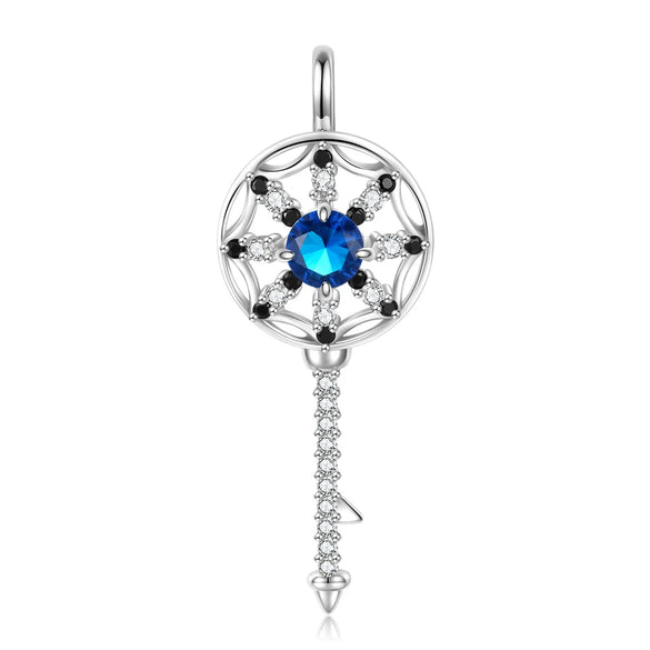 Casual Elegant Dreamcatcher Sterling Silver Zircon Pendant Necklace In Bulk