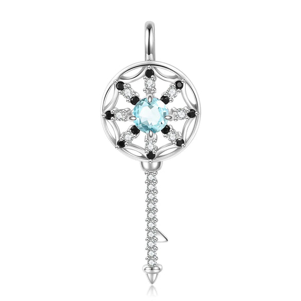 Casual Elegant Dreamcatcher Sterling Silver Zircon Pendant Necklace In Bulk