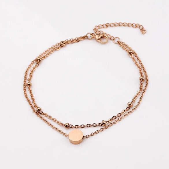 Casual Elegant Customization Laser Engraving Heart Shape 304 Stainless Steel Box Chain Chain & Link Bracelets Wholesale