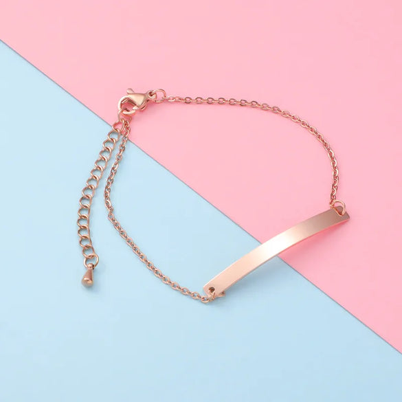 Casual Elegant Customization Laser Engraving Heart Shape 304 Stainless Steel Box Chain Chain & Link Bracelets Wholesale