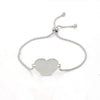 Casual Elegant Customization Laser Engraving Heart Shape 304 Stainless Steel Box Chain Chain & Link Bracelets Wholesale