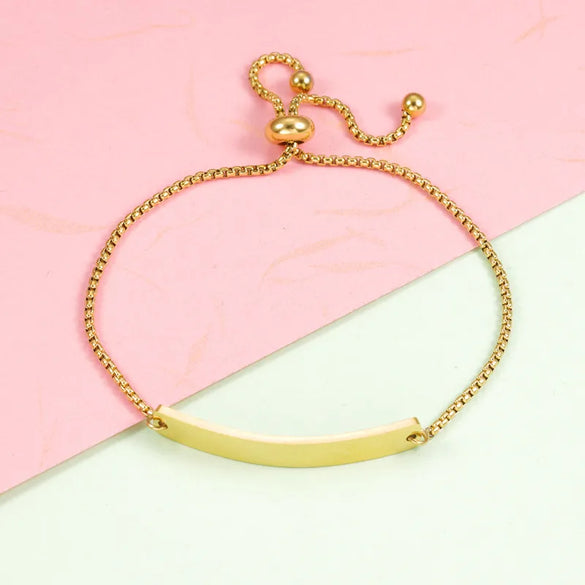 Casual Elegant Customization Laser Engraving Heart Shape 304 Stainless Steel Box Chain Chain & Link Bracelets Wholesale
