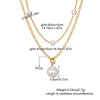 Casual Elegant Lady Geometric Alloy Plastic Layered Women'S Double Layer Necklaces Pendant Necklace