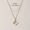 Casual Elegant Modern Style Butterfly Shell Zircon 304 Stainless Steel Alloy Wholesale Pendant Necklace
