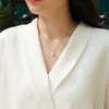 Casual Elegant 925 Silver Moissanite Clavicle Necklace That Does Not Fade