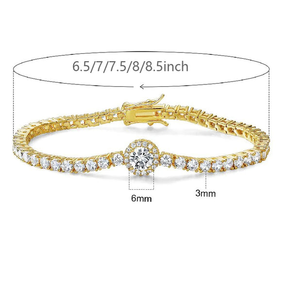 Casual Elegant Solid Color Copper Brass 18k Gold Plated Gold Plated Zircon Bracelets In Bulk
