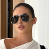 Casual Elegant Solid Color Pc Special-Shaped Mirror Full Frame Women'S Sunglasses
